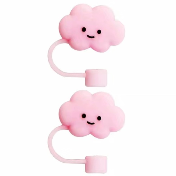 ❌ Reusable Silicone Cloud Straw Topper Covers - Set of 5 - Picture 5 of 8